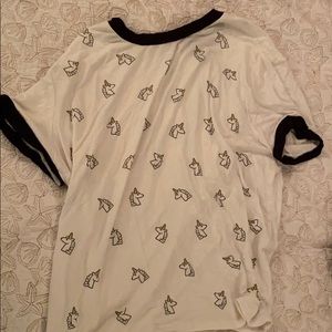 White unicorn shirt
